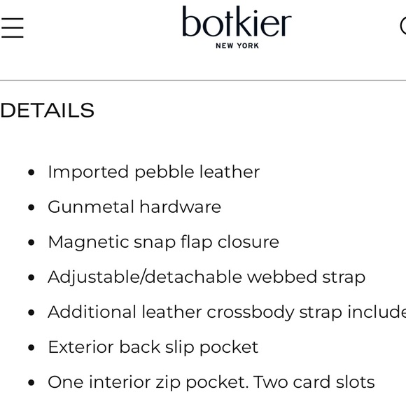 Botkier Cobble Hill grey leather double strap crossbody bag - Picture 15 of 15